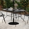 Flash Furniture Tory 27.5-in x 47.25-in Patio Table w/Tempered Glass Top w/Umbrella Hole and Steel Tube Frame, Blk FV-FRB7-120-7W-BLK-GG - alternate 4